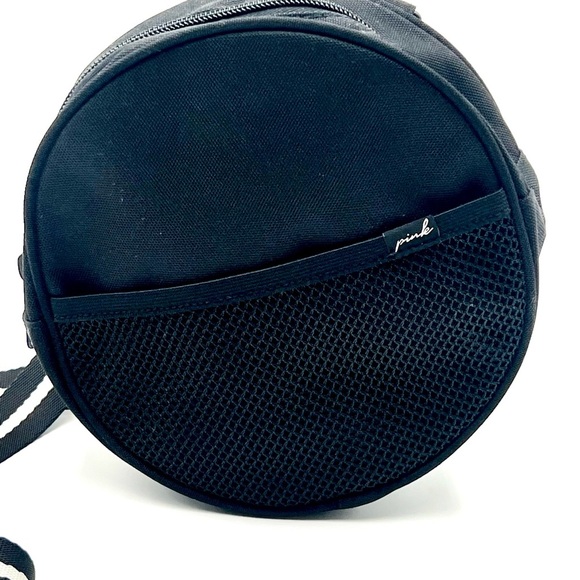 Victoria’s Secret PINK Round 2 in 1 Black Crossbody Fanny Pack Travel Vacay Bag - Picture 3 of 7